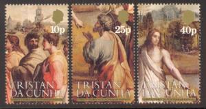 Tristan da Cunha Sc# 344-6 MNH Raphael Paintings