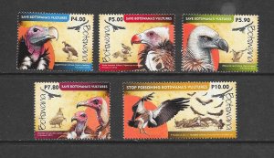 BIRDS - BOTSWANA #983-7 MNH