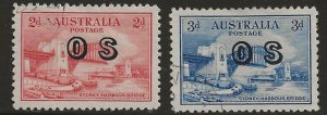 Australia O-12-13  1932  set 2 fvf used