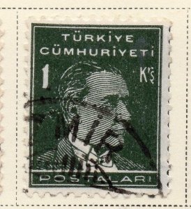 Turkey 1931-38 Early Issue Fine Used 1k. 093002