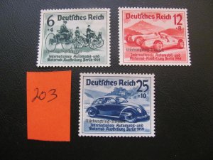 Germany 1939 MNH  SC B141-143 SET XF 280 EUROS (203) NEW COLLECTION