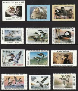 Collection of U.S State Duck Stamps at face value MNH lot 3