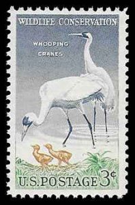 PCBstamps   US #1098 3c Wildlife-Whooping Crane, MNH, (9)