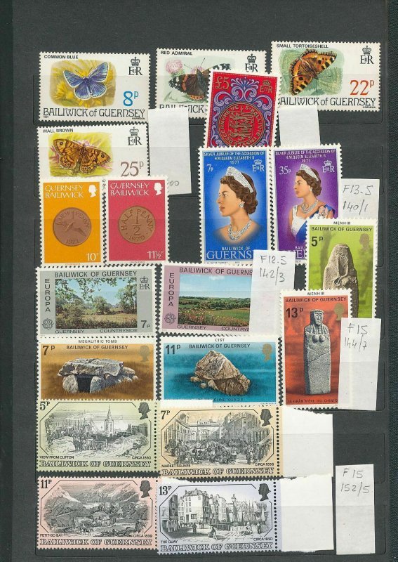 Guernsey Isle of Man Jersey MNH (Apx 90 Stamps) (W188