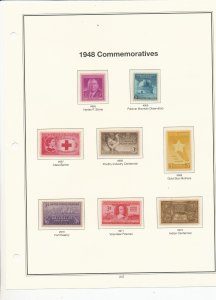 MINT USA STAMPS MOUNTED ON AMERICAN HEIRLOOM HINGELESS PAGES  (247)