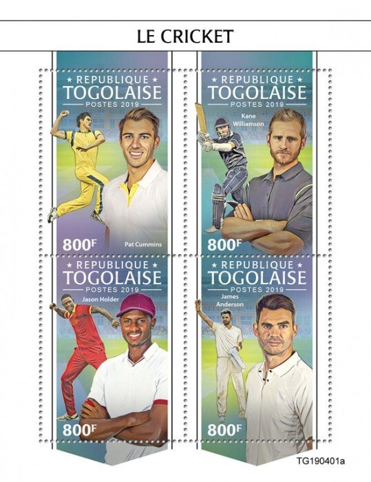 TOGO - 2019 - Cricket - Perf 4v Sheet - Mint Never Hinged