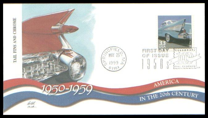 #3187g Tail Fins and Chrome Fleetwood FDC