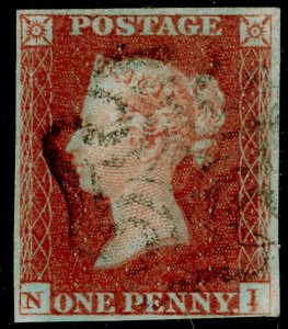 SG8, 1d red-brown PLATE 23, FINE USED. Cat £60. BLACK MX. NI