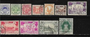 Burma 1949 Throne Rice Planting Dances Sc 102-112 Used A1541