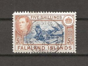 FALKLAND ISLANDS 1938/50 SG 161b USED £90