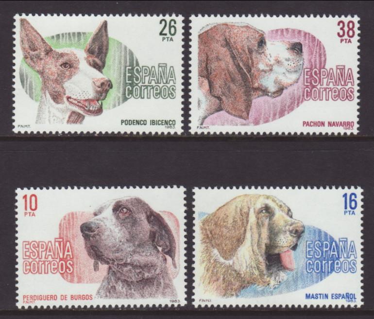 Spain 2334-2337 Dogs MNH VF