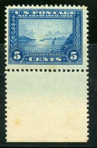 UNITED STATES SCOTT#399 5c PANAMA PACIFIC VF/XF MINT NH MARGIN COPY