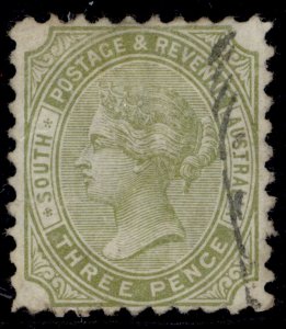 AUSTRALIA - South Australia QV SG183, 3d sage-green, FINE USED.