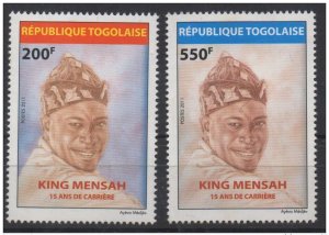 2011 Togo - Mi. A4316 King Mensah 15 Year Career 200F & 550F MNH RARE!!!-