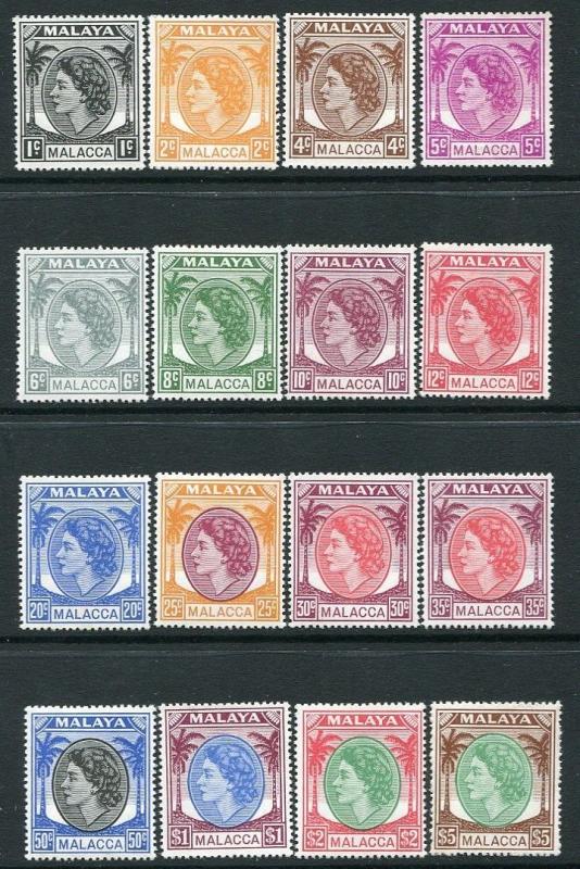 MALACCA-1954-57 Set to $5 - Majority Unmounted Sg 23-38 V19905