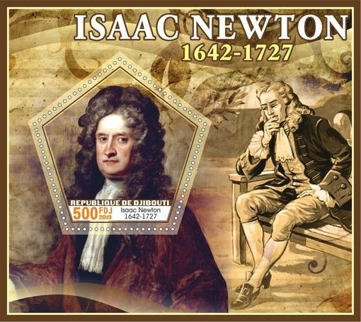 Stamps. Isaac Newtone 2019 year 6 sheets perforated