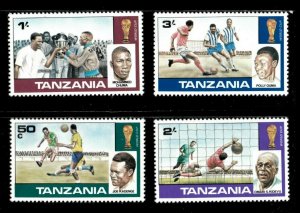 Tanzania 1978 - FIFA World Cup Argentina - Set of 4v - Scott 95-98 - MNH