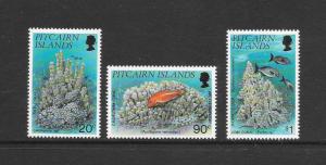 FISH & CORAL - PITCAIRN ISLANDS #407-9   MNH