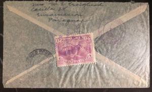 1932 Asuncion Paraguay Airmail Baptist Missionary cover to Memphis TN USA