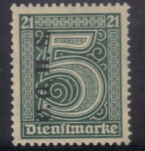 GERMANY SC# OL9  MNH  5pf  1920 OVERPRINT