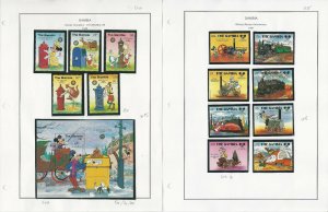 Gambia, Africa Stamp Collection on 15 Steiner Pages, 1986-90 Mint NH Sets, JFZ