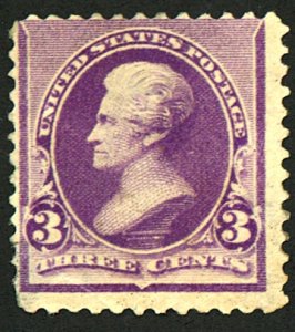 U.S. #221 MINT OG LH CREASE