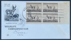 Scott 1078 FDC   Wildlife Conservation - Pronghorn Antelope   Artcraft Cachet