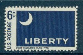 1345 6c Fort Moultrie Flag Fine MNH