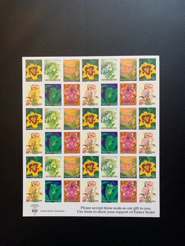 Easter Seals stamp sheet of 42,  MNH