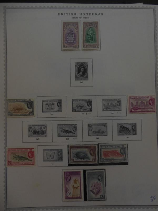 BRITISH HONDURAS : Beautiful Very Fine Mint collection on album pgs SG Cat £1275