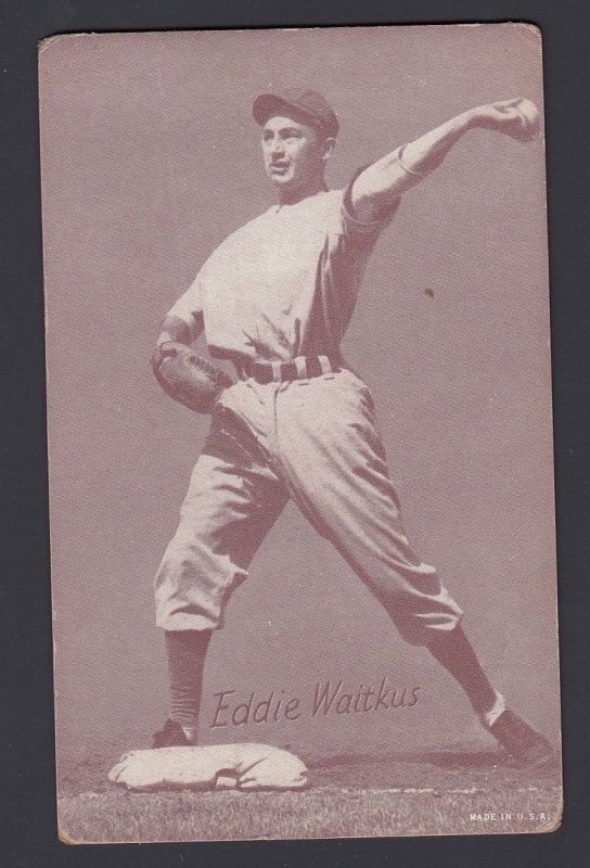 USA 1950's EDDY WAITKUS NATIONAL LEAGUE ALL STAR BASEBALL PLAYER ARCADE CARD