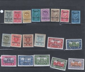 AUSTRIA B11-B29 MNH  SCV $26.00 STARTS @ 25% OF CAT