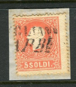 AUSTRIA LOMBARDY; 1858 early classic F. Joseph issue used 5sl. POSTMARK