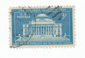  USA 1954  Scott 1029 used - Columbia University 200th Anniv