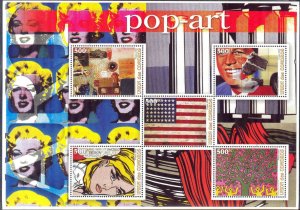 Comoros 2005 Art Paintings Pop - Art Sheet MNH Private