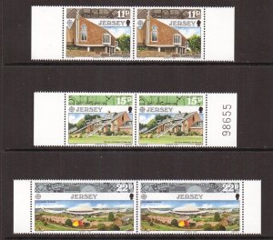 Jersey  #423-425  MNH  1987  Europa  in pairs