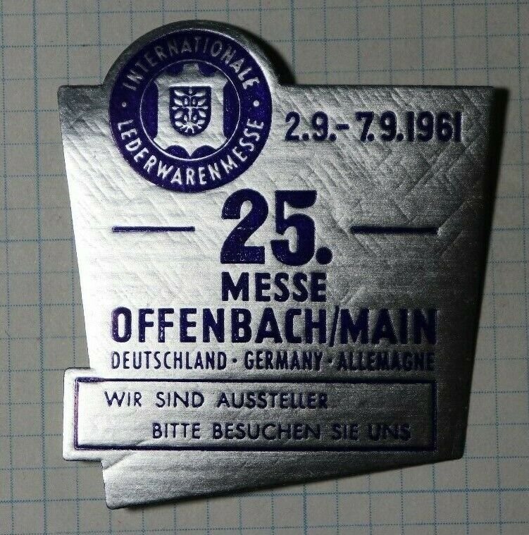 Leather Good Fair Offenbach /Main Germany 1961 Exposition Poster Stamp Ads