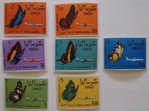 Somalia C75-81 MNH Cat $27.30 Butterfly, Airplane Topical Full Set