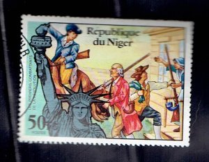 NIGER SCOTT#353 1976 50f AMERICAN BICENTENNIAL - USED