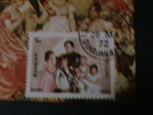 SHARJAH-1972- FAMOUS PAINTING-FAMILY OF NAPOLEON IMPERF-CTO-S/S-FANCY CANCEL