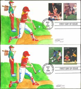 #3399-3402 Youth Team Sports Ray FDC Set