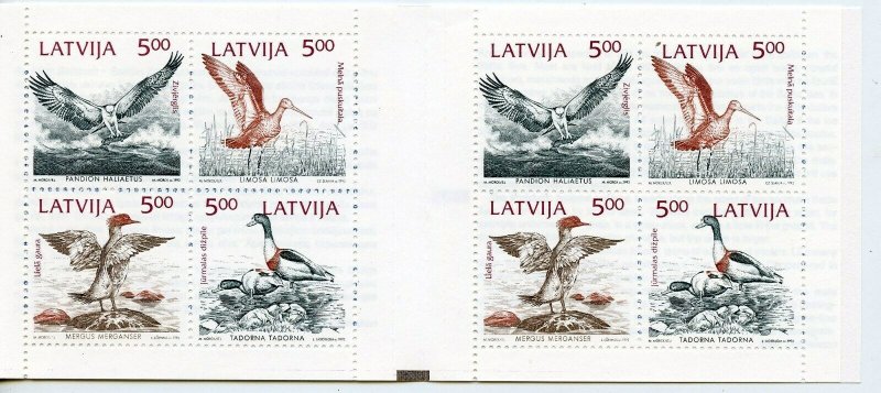 LATVIA BIRDS   COMPLETE UNEXPLODED BOOKLET  MINT NH  