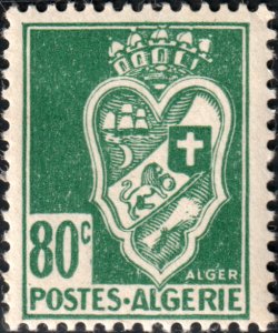 Algeria #152  MNH - 80c dk blu-grn Arms of Algiers (1943)