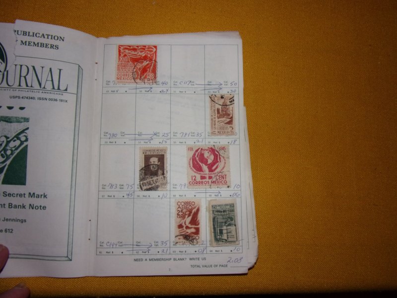 MEXICO COLLECTION IN APPROVAL BOOK MINT/USED