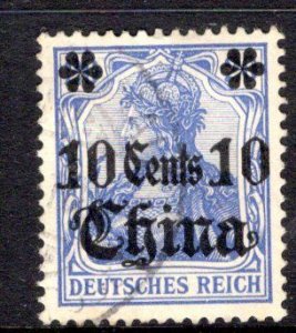 German Offices in China #40, light Shanghai cancel,  CV $1.75