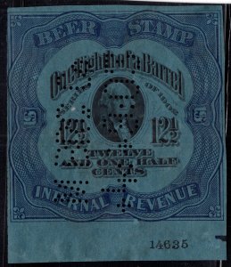 U.S. - RE75 - Plate Number Single (14635) - Used