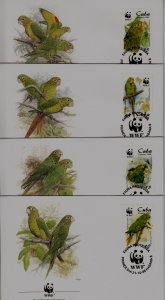 Cuba 3961-64 FDC WWF-98/Parrots