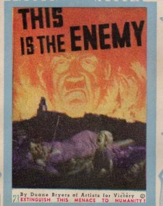 US WWII Patriotic Burn Enemy Hitler Poster Stamp FDC Washington DC 1943 Cover 4e