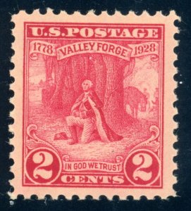 US Stamp #645 Valley Forge 2c - PSE CERT - XF-SUP 95 J - DOG - SMQ $100.00