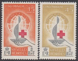 New Hebrides (French) 110-111 MNH CV $31.00